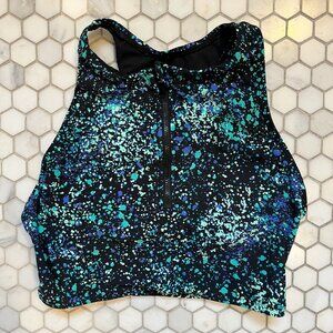 title nine longline crop swim top